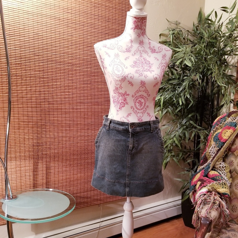 Denim mini skirt